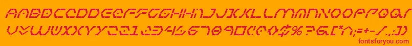 Zetasentrybi Font – Red Fonts on Orange Background