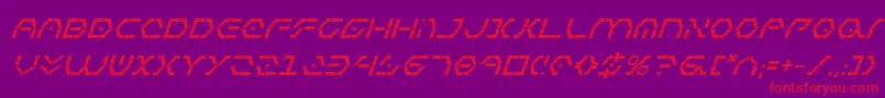 フォントZetasentrybi – 紫の背景に赤い文字