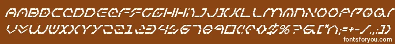 フォントZetasentrybi – 茶色の背景に白い文字