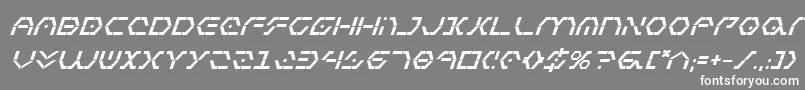 フォントZetasentrybi – 灰色の背景に白い文字