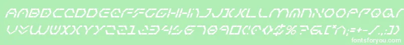 フォントZetasentrybi – 緑の背景に白い文字