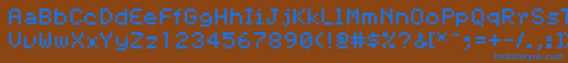 Pfdigerati Font – Blue Fonts on Brown Background