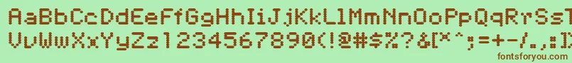 Pfdigerati Font – Brown Fonts on Green Background