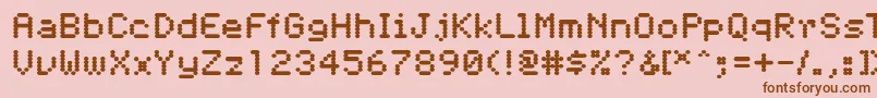 Pfdigerati Font – Brown Fonts on Pink Background