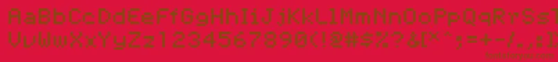 Pfdigerati Font – Brown Fonts on Red Background