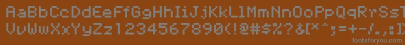 Pfdigerati Font – Gray Fonts on Brown Background