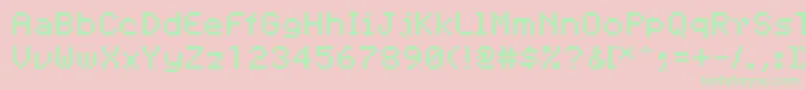 Pfdigerati Font – Green Fonts on Pink Background