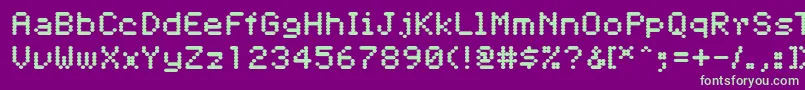 Pfdigerati Font – Green Fonts on Purple Background