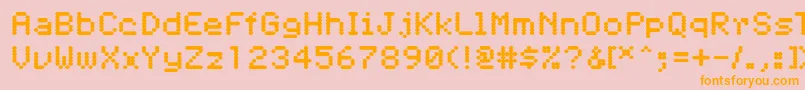 Pfdigerati Font – Orange Fonts on Pink Background