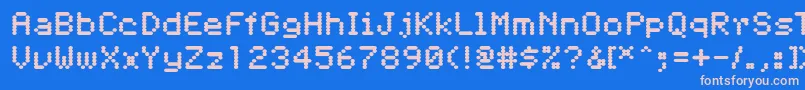 Pfdigerati Font – Pink Fonts on Blue Background