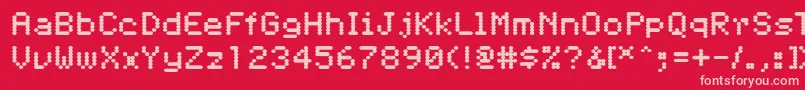 Pfdigerati Font – Pink Fonts on Red Background