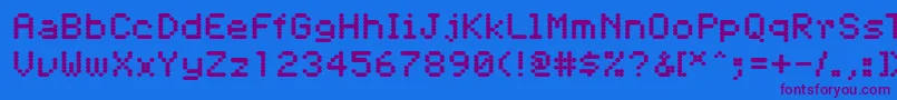 Pfdigerati Font – Purple Fonts on Blue Background
