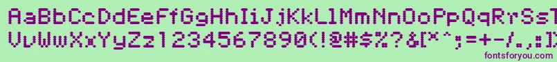 Pfdigerati Font – Purple Fonts on Green Background