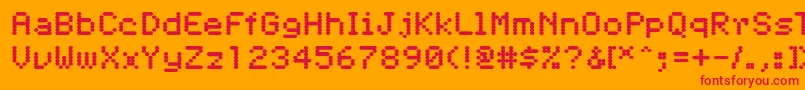 Pfdigerati Font – Red Fonts on Orange Background