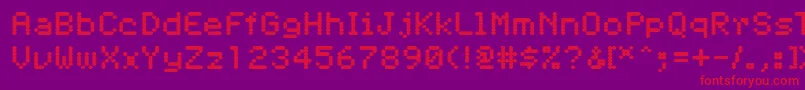 フォントPfdigerati – 紫の背景に赤い文字