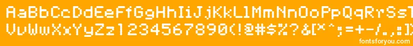 Pfdigerati Font – White Fonts on Orange Background