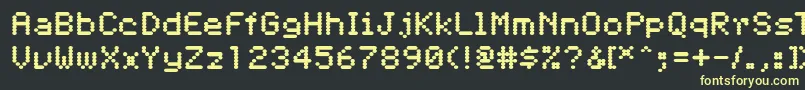 Pfdigerati Font – Yellow Fonts on Black Background