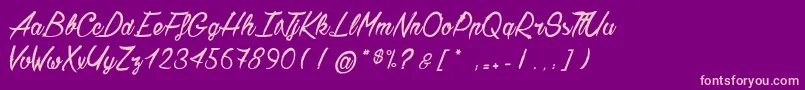 ChardonsBrush Font – Pink Fonts on Purple Background