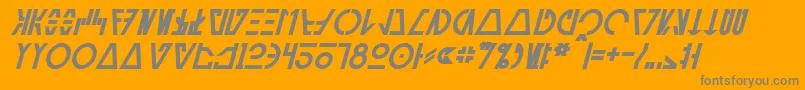 More about AurebeshCantinaBoldItalic Font AurebeshCantinaBoldItalic Font – Gray Fonts on Orange Background
