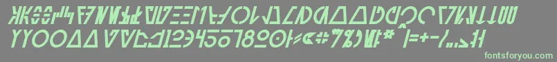 Шрифт AurebeshCantinaBoldItalic – зелёные шрифты на сером фоне
