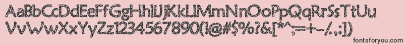 Oldvirus Font – Black Fonts on Pink Background