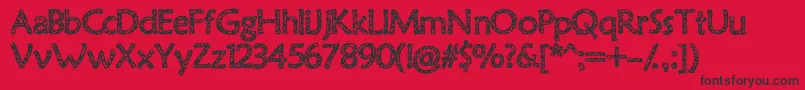 Oldvirus Font – Black Fonts on Red Background