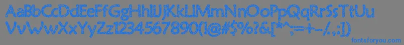 Oldvirus Font – Blue Fonts on Gray Background