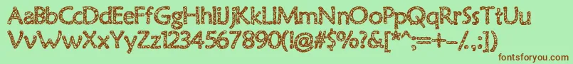 Oldvirus Font – Brown Fonts on Green Background