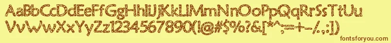 Oldvirus Font – Brown Fonts on Yellow Background