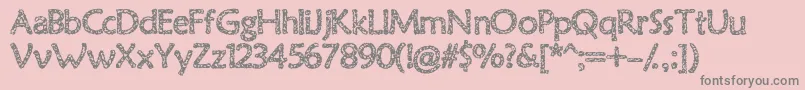 Oldvirus Font – Gray Fonts on Pink Background
