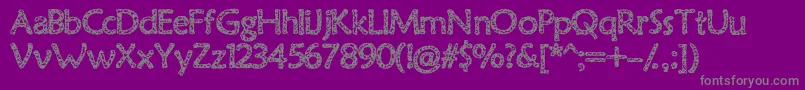 Oldvirus Font – Gray Fonts on Purple Background
