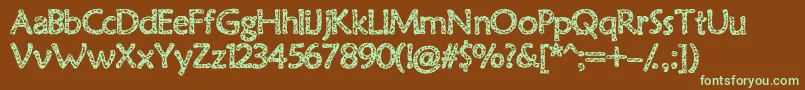 Oldvirus Font – Green Fonts on Brown Background