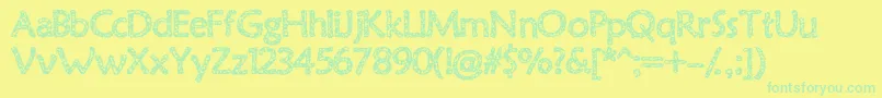 Oldvirus Font – Green Fonts on Yellow Background