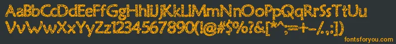 Oldvirus Font – Orange Fonts on Black Background