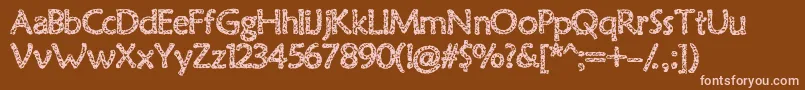 Oldvirus Font – Pink Fonts on Brown Background