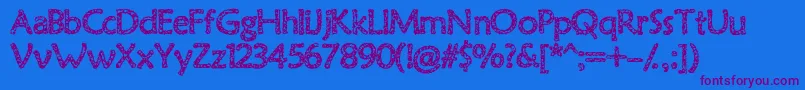 Oldvirus Font – Purple Fonts on Blue Background
