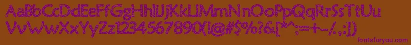 Oldvirus Font – Purple Fonts on Brown Background