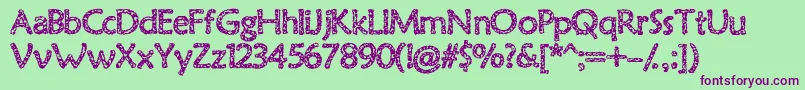 Oldvirus Font – Purple Fonts on Green Background