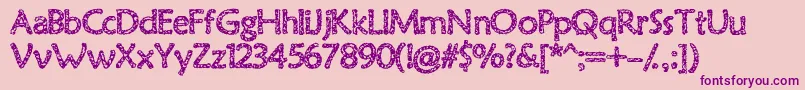 Oldvirus Font – Purple Fonts on Pink Background