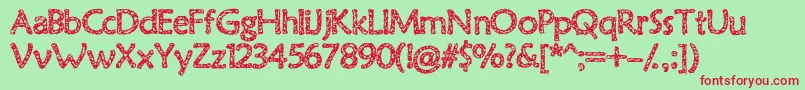 Oldvirus Font – Red Fonts on Green Background