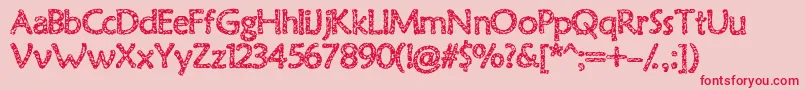 Oldvirus Font – Red Fonts on Pink Background