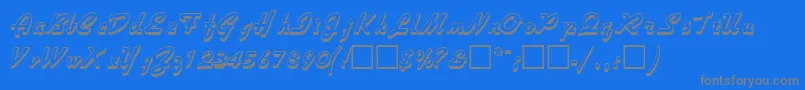 VisiooutlinesskRegular-Schriftart – Graue Schriften auf blauem Hintergrund