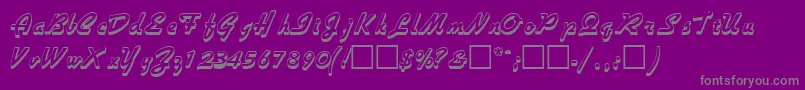 VisiooutlinesskRegular-Schriftart – Graue Schriften auf violettem Hintergrund