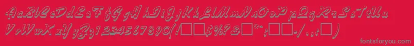 VisiooutlinesskRegular Font – Gray Fonts on Red Background