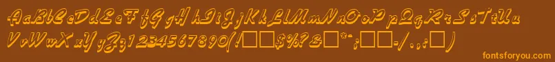 VisiooutlinesskRegular Font – Orange Fonts on Brown Background