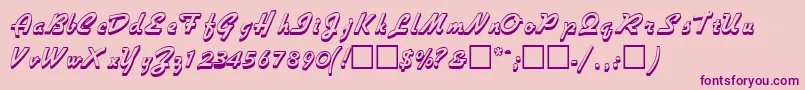 VisiooutlinesskRegular-Schriftart – Violette Schriften auf rosa Hintergrund