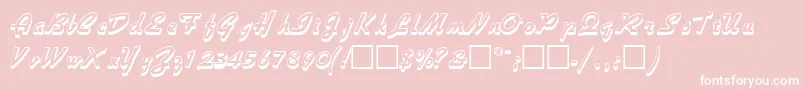 VisiooutlinesskRegular-Schriftart – Weiße Schriften auf rosa Hintergrund