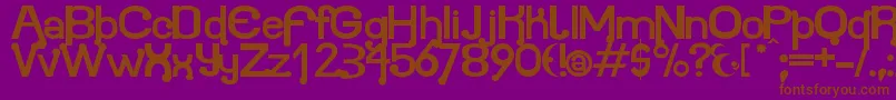 Atomium Font – Brown Fonts on Purple Background