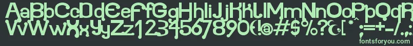 Шрифт Atomium – зелёные шрифты на чёрном фоне