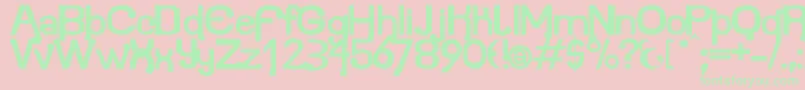 Atomium Font – Green Fonts on Pink Background